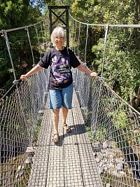 Auf der Brücke über den Waitaweta River